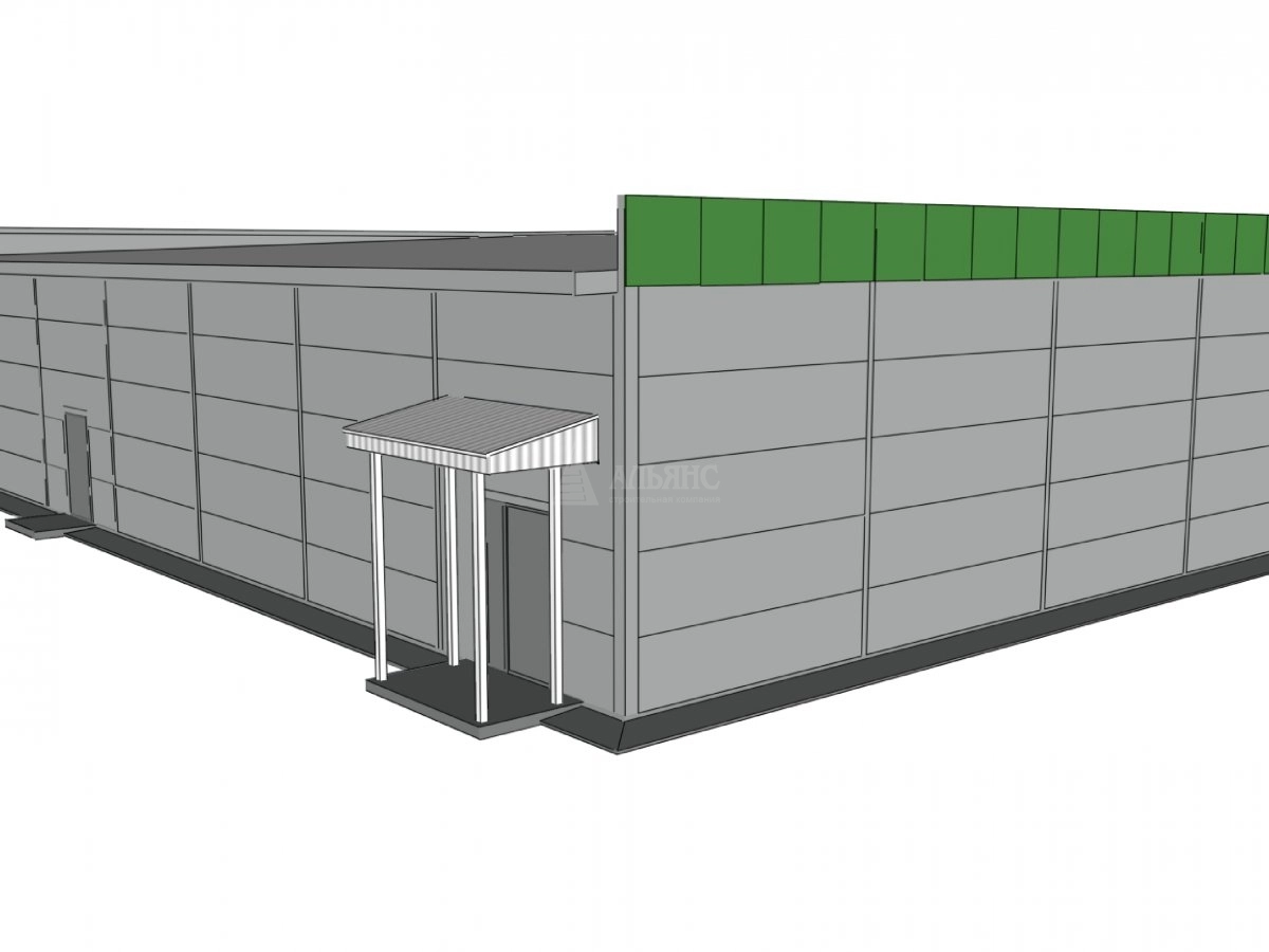 3D визуализация Магазин из сэндвич-панелей - фото 6