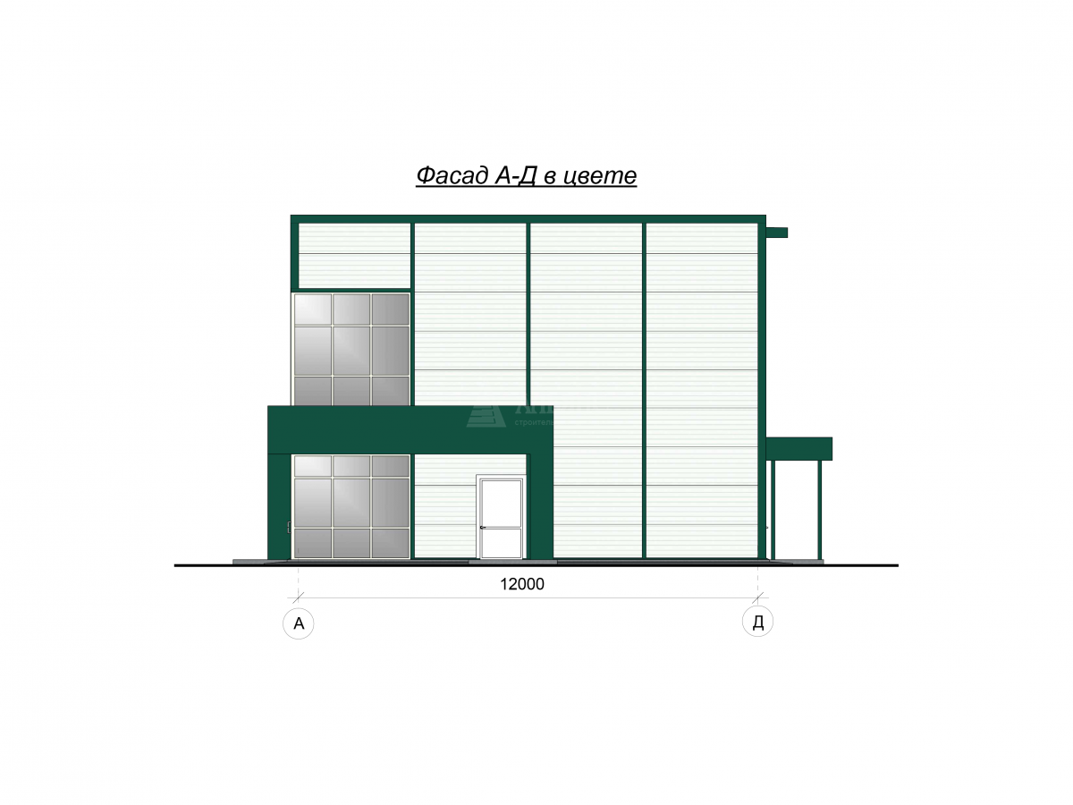 Планировка Здание АБК из сэндвич-панелей -  фото 3