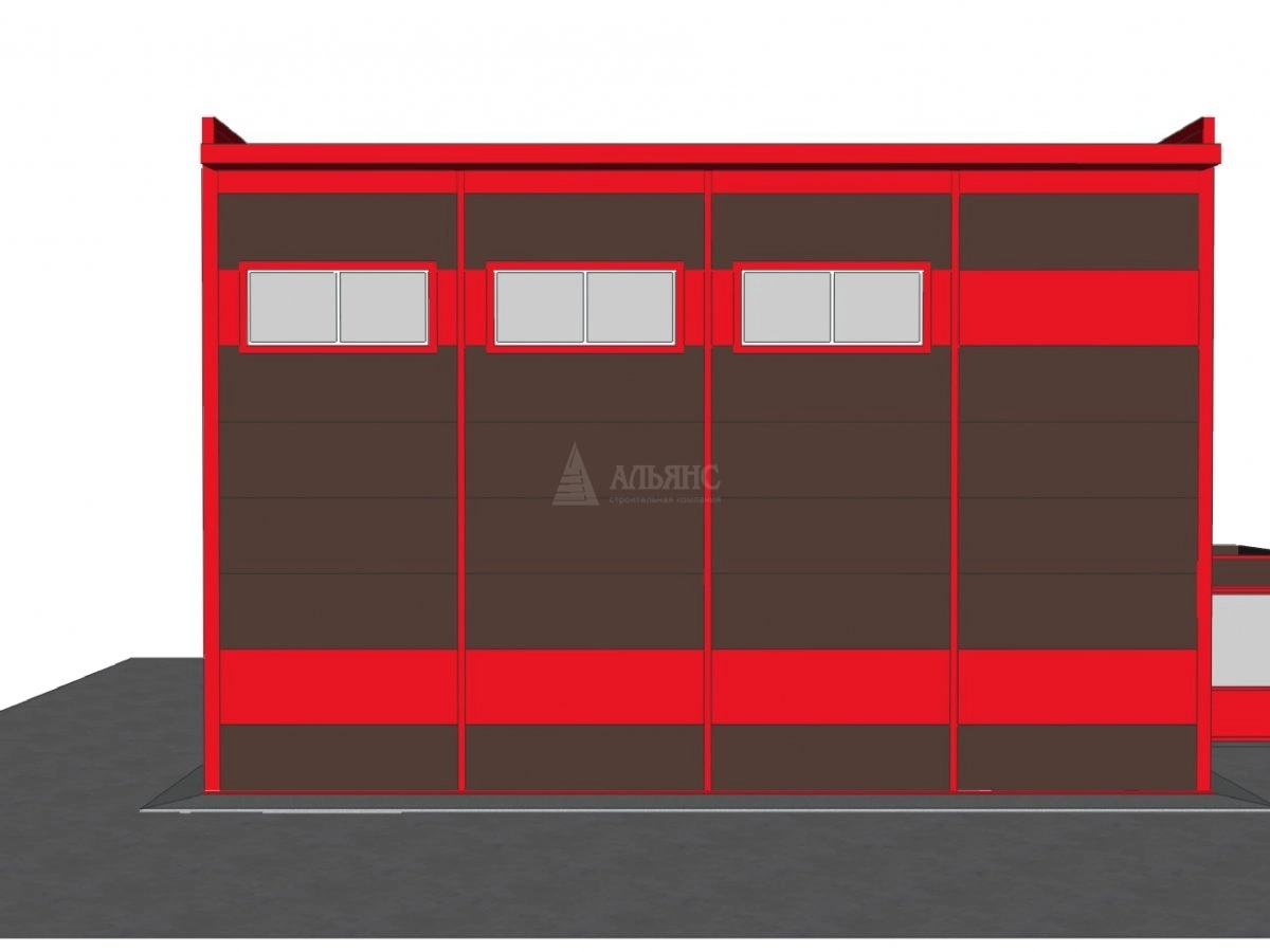 3D визуализация АБК из сэндвич-панелей - фото 18