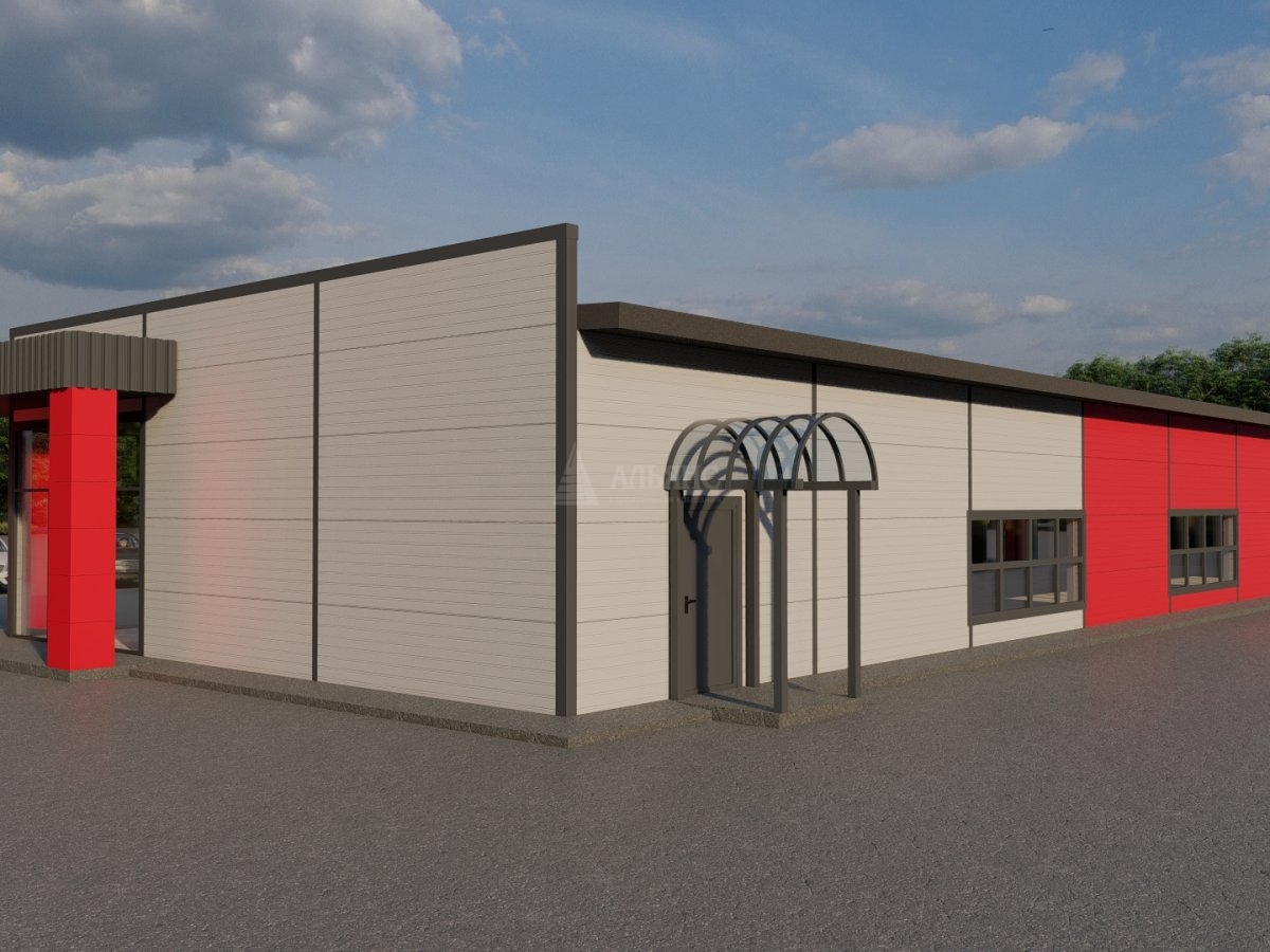 3D визуализация Магазин из сэндвич-панелей - фото 12