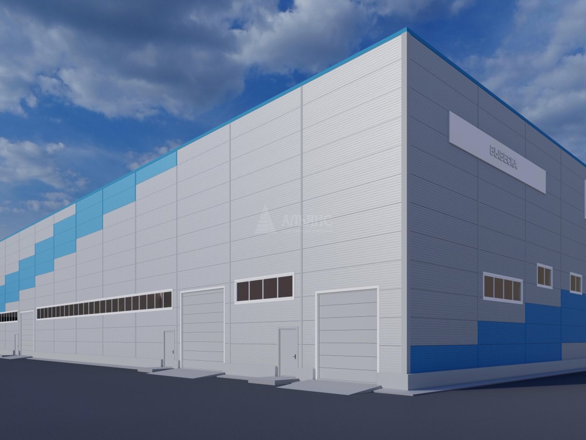3D визуализация Производственное здание из сэндвич-панелей - фото 3