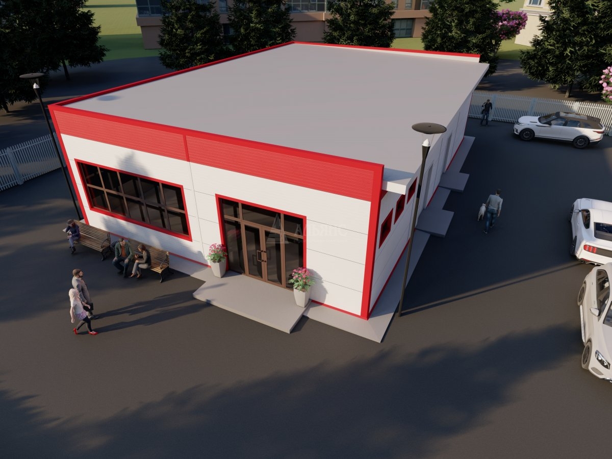 3D визуализация Кафе из сэндвич-панелей - фото 3